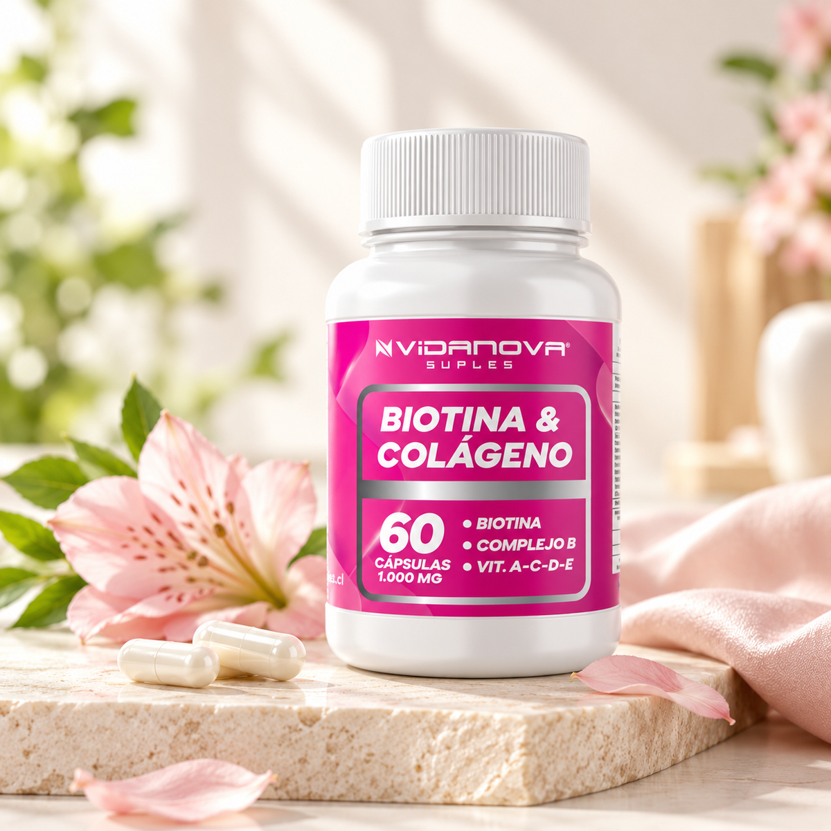 BIOTINA + COLÁGENO 1000MG 60CAPS